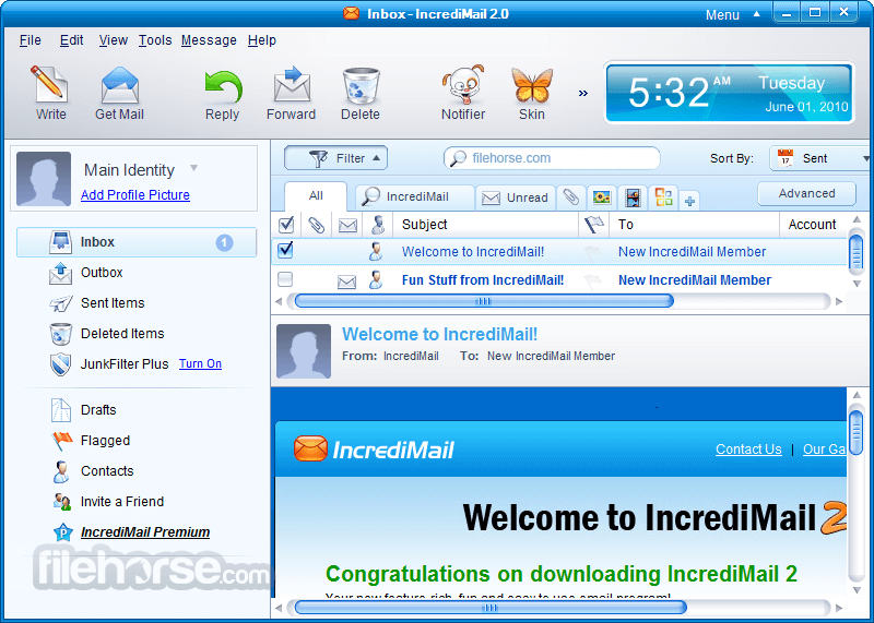 IncrediMail 2.5 Build 6605 Screenshot 1