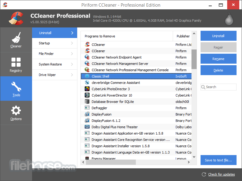 CCleaner Professional 6.21 Screenshot 3