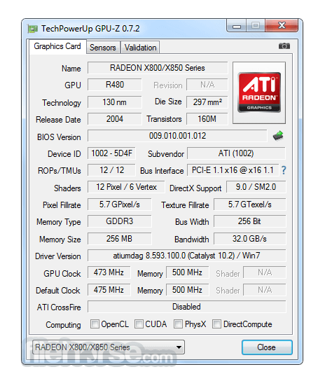 GPU-Z 2.57.0 Screenshot 1