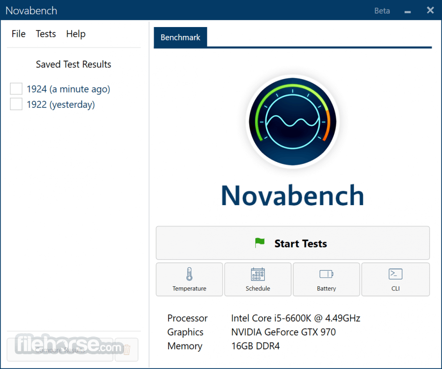 NovaBench 5.4.4 Captura de Pantalla 1
