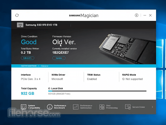 Samsung Magician 8.0.1 Screenshot 1