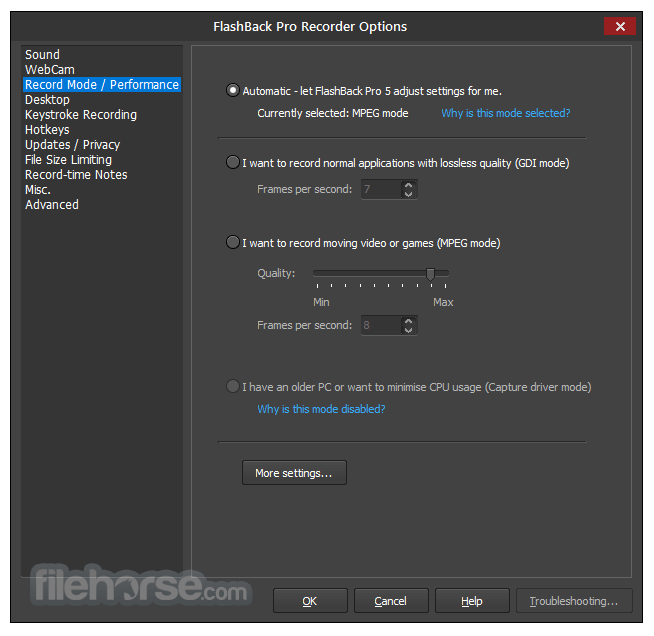 FlashBack Pro 5.56.0 Build 4706 Screenshot 4