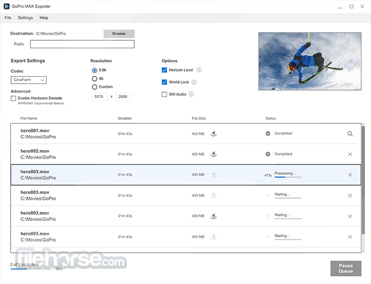 GoPro MAX Exporter 1.9.4 Screenshot 1