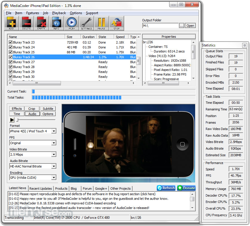 mediacoder x64 difference between subtitle modes