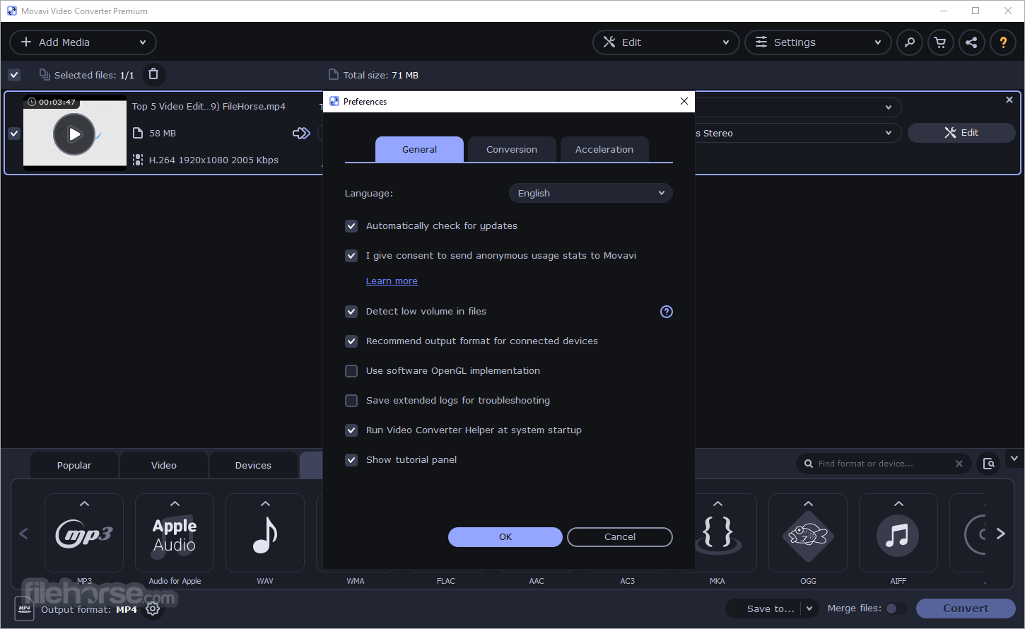 Movavi bitrate converter