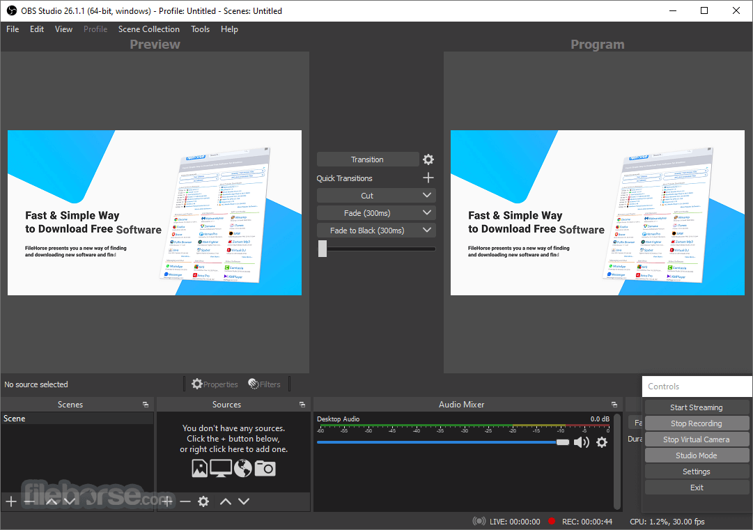 OBS Studio 29.1.3 instal the last version for windows