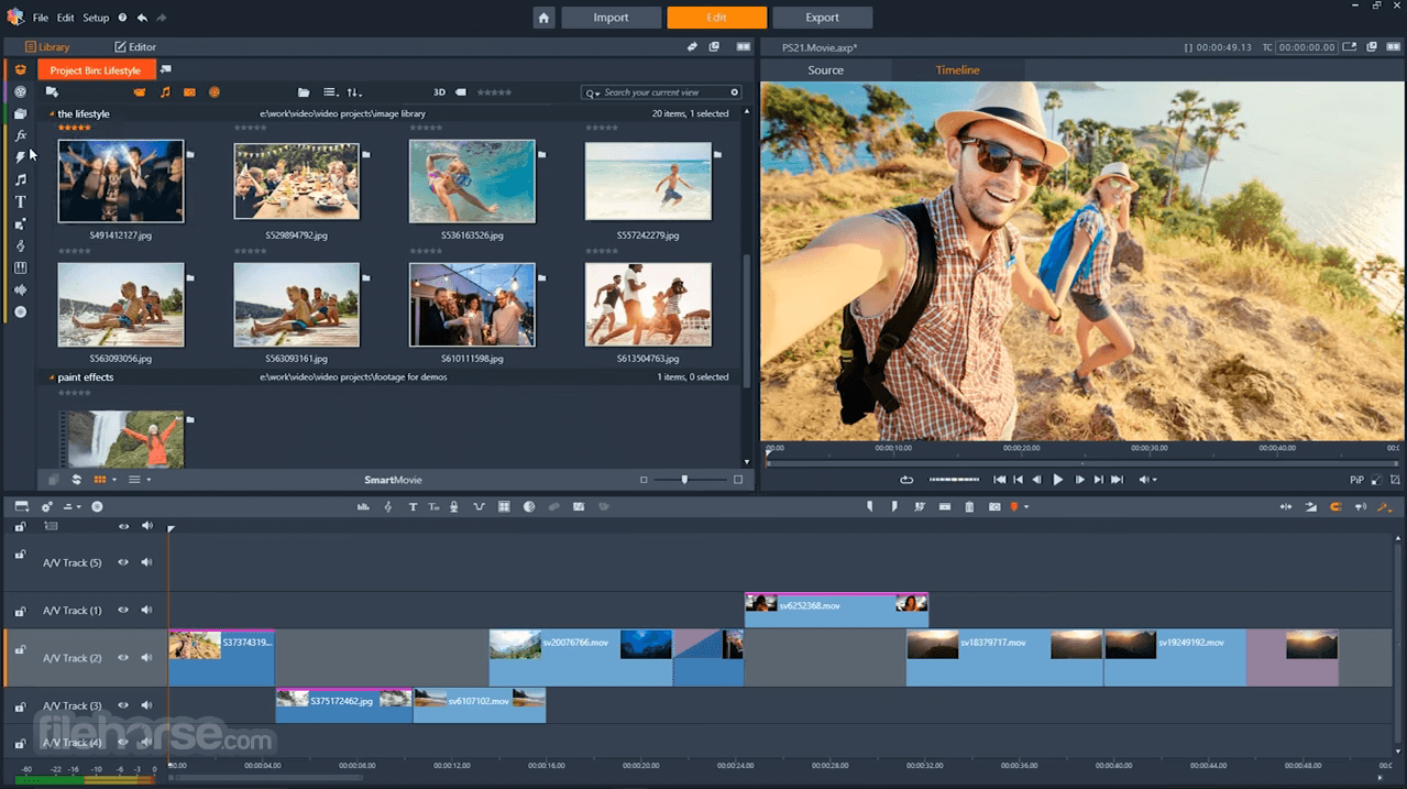 create a video using pinnacle studio 21