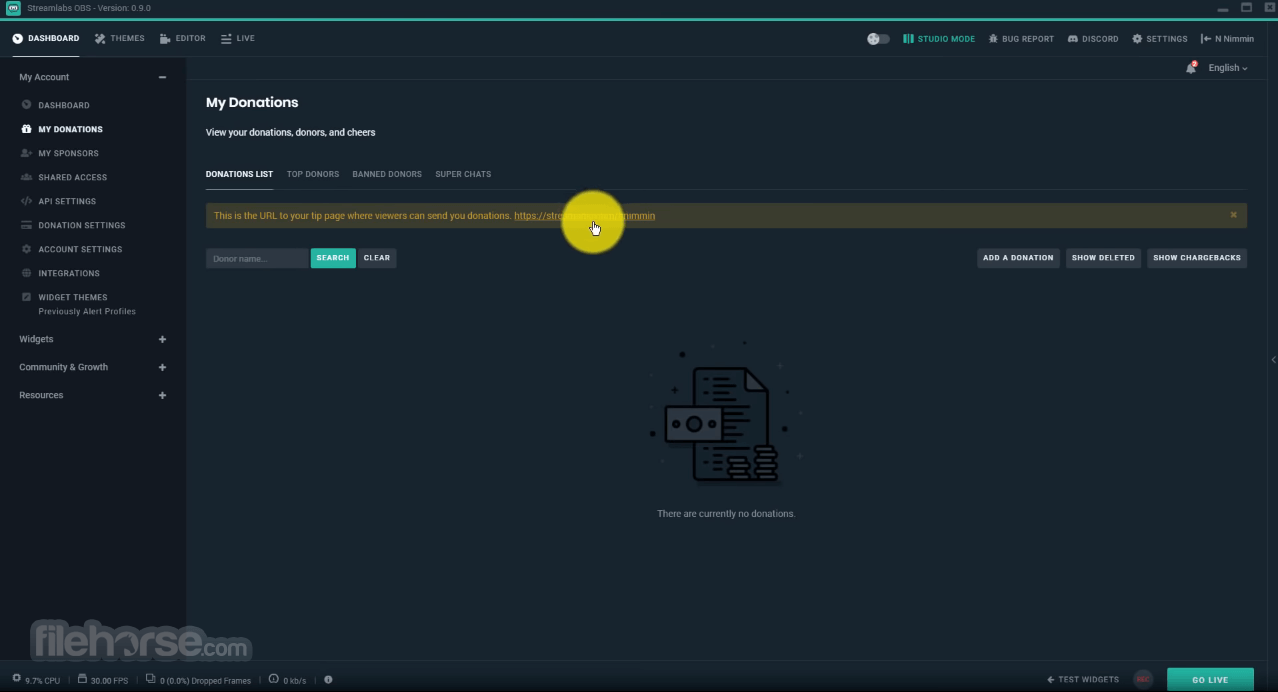 streamlabs obs low fps