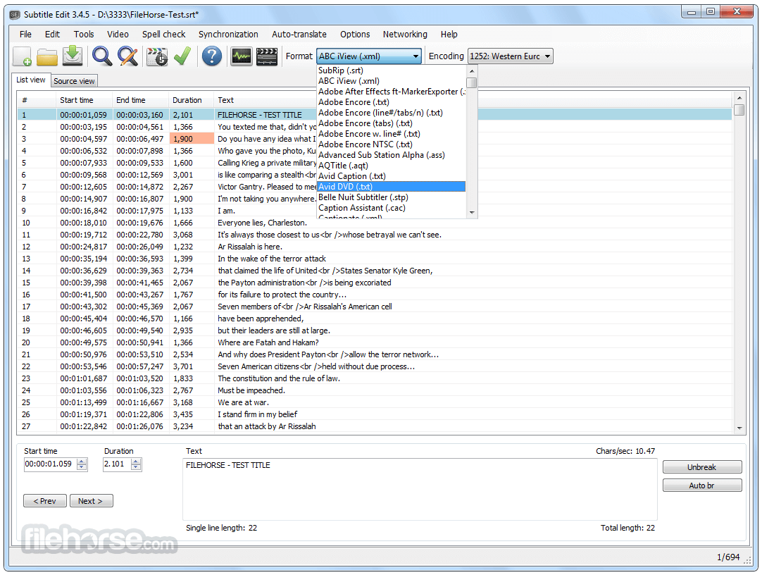 subtitles for movies software