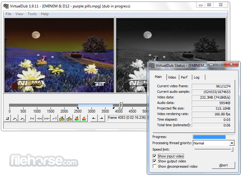 virtualdubmod mp4 codec