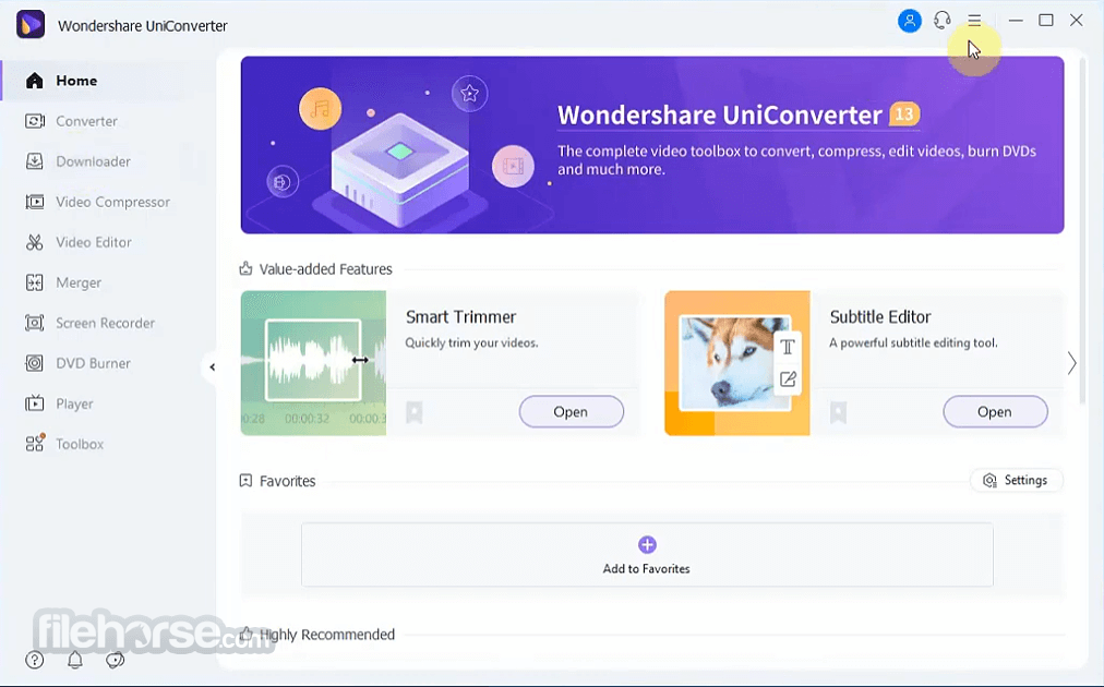 Wondershare UniConverter 14.0.2 Captura de Pantalla 1