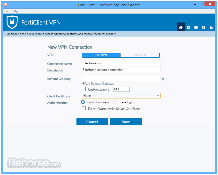 download forticlient vpn client