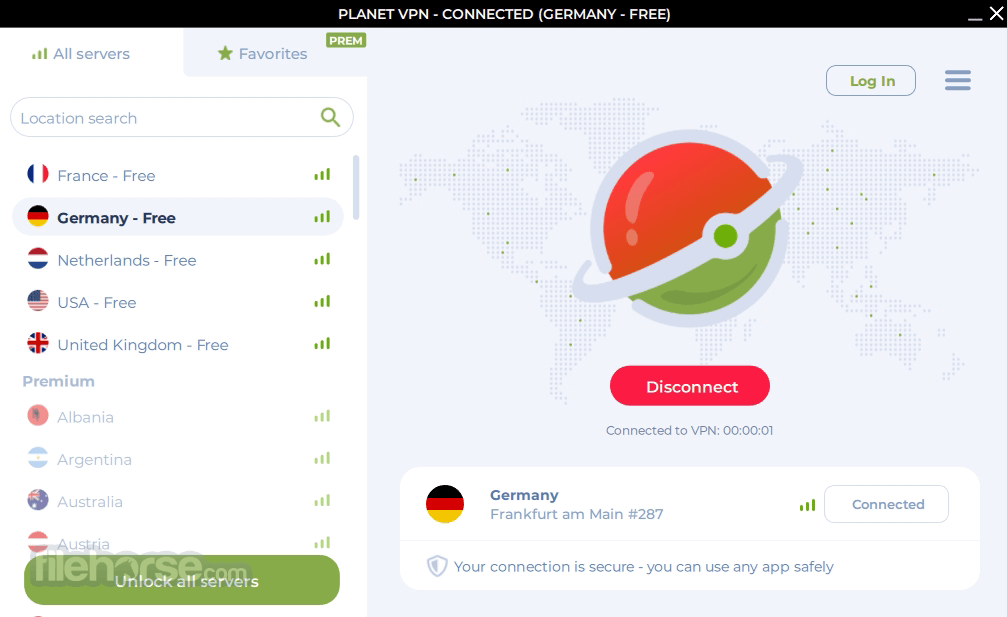 Planet VPN 2.1.30.12 Screenshot 2